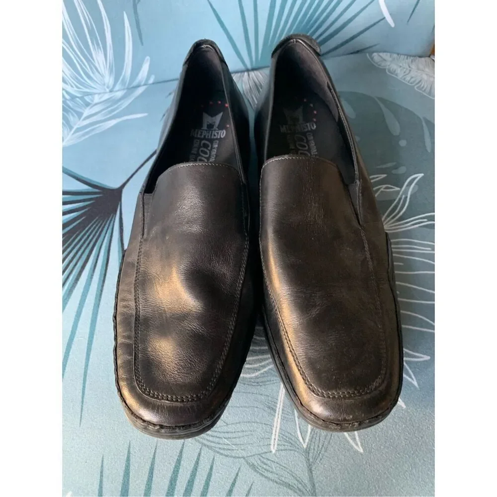 MEPHISTO Cool Air black leather loafers SHOES men’s 12
